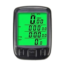 ChengBeautiful Ordenadores de ciclismo ChengBeautiful Computadora para Bicicleta Bicycle Speedometer Impermeable Wireless Cycle Computer Computer Bicycle odómetro con Pantalla LCD (Color : Black, Size : One Size)