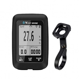 Computadora de bicicleta GPS Bluetooth ANT + cronmetro de bicicleta inalmbrico impermeable IPX7 carretera cuentakilmetros velocmetro de bicicleta Medidor de velocidad MULTIFUNCIN Y ANCHO