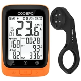 CooSpo Accesorio COOSPO BC107 Ciclocomputador GPS Bluetooth 5.0 Ant+, Ciclismo Ordenador Inalámbrico Pantalla LCD de 2.4 Pulgadas Bicicleta Velocímetro Odómetro IP67 Impermeable Bicicleta de Carretera MTB Bicicleta