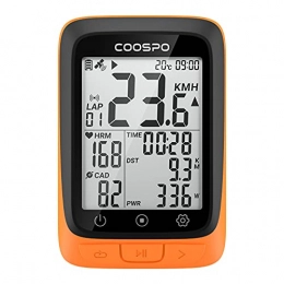 CooSpo Ordenadores de ciclismo COOSPO BC107 GPS Ciclismo Ordenador Inalámbrico Ciclocomputador Computadora Bicicleta Impermeable, Bluetooth / Ant+, Pantalla LCD de 2, 3 Pulgadas