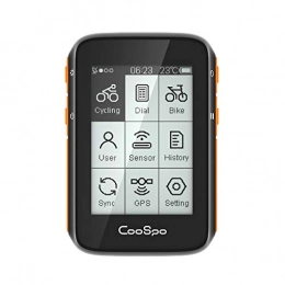 CooSpo Accesorio CooSpo Ciclocomputador inalámbrico, con GPS, función ANT+, cuentakilómetros para bicicleta, inalámbrico, resistente al agua IP67, cuentakilómetros para ciclismo (instrucciones en alemán)