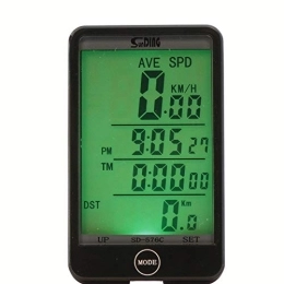 Sici Accesorio Cuentakilómetros para Bicicleta, Velocímetro inalámbrico para Bicicleta con Pantalla LCD de retroiluminación, Impermeable, Sueño Automático, Auto Despierta Muti-Funcion