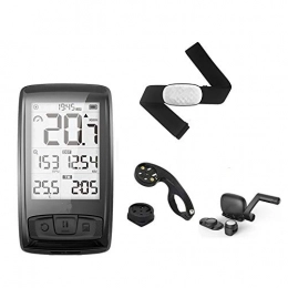 gdangel Ordenadores de ciclismo gdangel Bike Speedometer Wireless Bicycle Speedometer Heart Rate Monitor Cadence Speed Sensor Waterproof Stopwatch