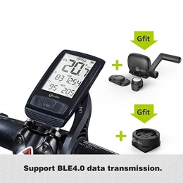 GOMOV Accesorio GOMOV Inalámbrico Bicicletas Ordenador Cuentakilómetros Velocímetro con El Sensor Velocidad Y Cadencia, Impermeable Al Aire Libre Retroiluminación IML Bluetooth Y Ant+Tabla Códigos Bicicletas USB CE
