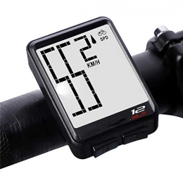 HJTLK Ordenadores de ciclismo HJTLK Ordenador para Bicicleta, velocímetro Digital inalámbrico Grande Cuentakilómetros Accesorios para Bicicleta a Prueba de Lluvia Luz de Fondo
