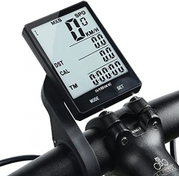 HSJ Ordenadores de ciclismo HSJ WDX- Tabla de código inalámbrico de velocímetro Luminoso a Prueba de Agua Medida de Velocidad