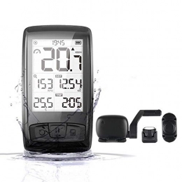 HYDDG Accesorio HYDDG - Odómetro de bicicleta (2, 5", inalámbrico, Bluetooth, sensor de velocidad / cadencia, resistente al agua, carga USB, equipo de ciclismo de carretera