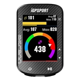 iGPSPORT Ordenadores de ciclismo iGPSPORT BSC300 Cicloordenador GPS 2.4" cuentakilómetros pantalla LCD a color velocímetro bicicleta con mapas fuera de línea y planificación dinámica de las carreteras batería de 20 horas, compatible