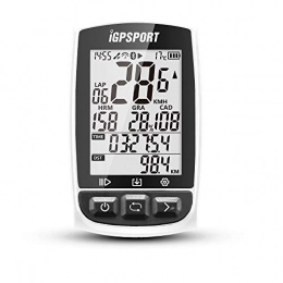 iGPSPORT Ordenadores de ciclismo IGPSPORT - Contador GPS de bicicleta Ant iGS50E inalámbrico, ciclo de ordenador, contador de bicicleta, odomómetro con gran pantalla (blanco)