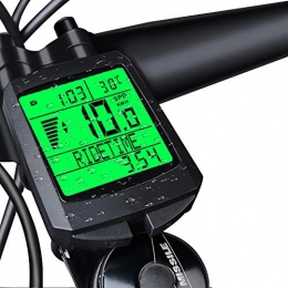 KOYOSO Accesorio KOYOSO Computador Bicicleta Inalámbrica, Impermeable Cuentakilómetros para Bicicleta con LCD Pantalla, 26 Funciones, 5 Idiomas