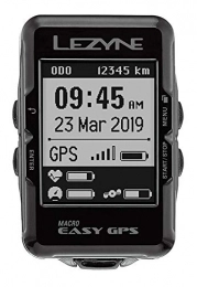 LEZYNE Accesorio LEZYNE Macro Easy - Contador GPS para Bicicleta o montaña, Unisex, Color Negro, Talla nica