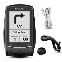 Meilan Ordenadores de ciclismo MEILAN - Ordenador para bicicleta con GPS M1, conexin Bluetooth con monitor de cadencia / HR