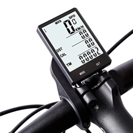 WSXKA Accesorio Odómetro inalámbrico para ciclismo, multifuncional e impermeable, retroiluminación inteligente, pantalla grande LCD digital HD de 2, 8 pulgadas con interruptor de sensor táctil, fácil de instalar par