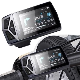 RANRAO Ordenadores de ciclismo Ordenador de bicicleta impermeable velocímetro y odómetro, pantalla a color de navegación MAP Bluetooth, compatible con Bafang BBS0102 G340 M510 G510 M620 EB02