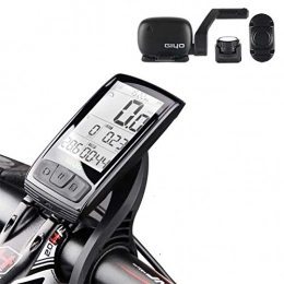 AJL Accesorio Ordenador de Bicicleta inalámbrico Velocímetro cuentakilómetros - Bluetooth y Ant Ciclismo Temporizador, con Sensor de cadencia, Impermeable al Aire Libre Pantalla LCD retroiluminada