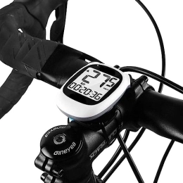 SAFWEL Ordenadores de ciclismo Ordenador GPS for Bicicleta con batería Recargable, velocímetro, retroiluminación, Resistente al Agua, Datos detallados, Suministros Profesionales for Bicicletas (Color : Bianco)
