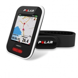 Polar Ordenadores de ciclismo Polar V650 HR - Ciclocomputador con GPS y sensor de Frecuencia Cardíaca H10. Mapas y seguimiento de rutas - Strava live segments - Luz frontal - Compatible con potenciometros BT