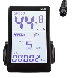 QUSALDSAL M6H - Medidor de pantalla LCD para bicicleta eléctrica, 24 V-60 V, universal, accesorios de pantalla LCD para bicicleta eléctrica (5 )