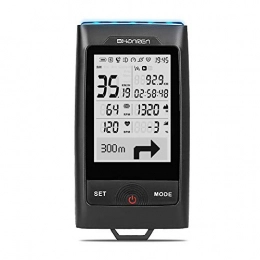 SHANREN Ordenadores de ciclismo SHANREN Di-Pro GPS Ordenador de Bicicleta, 96 Horas Bluetooth Ant+ Ordenador de Ciclismo con Faro, Di-Pro Negro