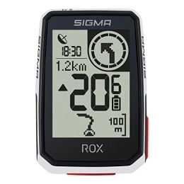 Sigma Sport Accesorio Sigma Sport ROX 2.0 Blanco | Ciclocomputador inalámbrico GPS y navegación, con Soporte GPS | Navegación GPS en Exteriores para Disfrutar al máximo de la Bicicleta
