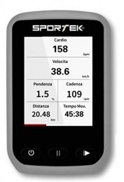 Sportek Ordenadores de ciclismo Sportek ciclocomputador MTB Road GPS Mapas T100Ant + Gris, Gris