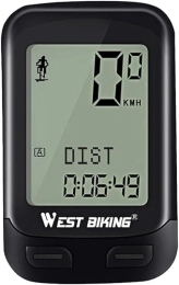 WWFAN Ordenadores de ciclismo WDX- Ordenador de bicicleta inalámbrico impermeable odómetro tacómetro LCD retroiluminación 5 indicadores de voz Accesorios de bicicleta Medición de velocidad