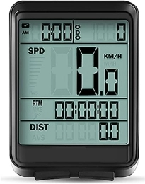 WWFAN Ordenadores de ciclismo WDX- Ordenador inalámbrico para bicicleta, multifunción, pantalla LCD impermeable, velocímetro de bicicleta, odómetro, cronómetro, medición de velocidad (color: blanco)