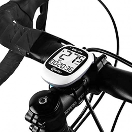 WHXJ Ordenadores de ciclismo WHXJ - Mini GPS inalámbrico para bicicleta (IPX6, resistente al agua, con pantalla LCD, mini GPS, pantalla LCD, medidor de velocidad), color blanco