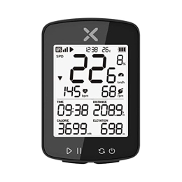 XOSS Ordenadores de ciclismo XOSS G+2 Contador de Bicicleta GPS, Medidor de Bicicleta Inalámbrica Soporte Ant+, Medidor de Velocidad Impermeable IPX7, Synchronize Strava, Pantalla de matriz HD Bluetooth 5.0 para Bicicleta