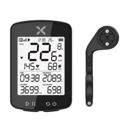 XOSS Ordenadores de ciclismo XOSS G+ Gen2 Contador de bicicleta GPS, Medidor de bicicleta inalámbrico con impermeable IPX7, Synchronize Strava, Pantalla de matriz HD Bluetooth 5.0 para bicicleta