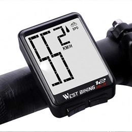 yestter - Contador de Bicicleta multifunción inalámbrico para Ordenador de Bicicleta de Carretera y montaña, indicador de Velocidad de Bicicleta, Pantalla LCD, multifunción, Impermeable
