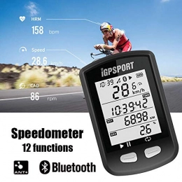 ZHANGJI Ordenadores de ciclismo ZHANGJI Tacmetro de Bicicleta-Computadora de Ciclismo GPS de Alta sensibilidad con Funciones Completas iGS10IGPSORT GPS MTB Road Bicicleta inalmbrica Vdo Impermeable