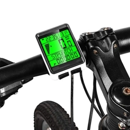 ZJJ Ordenadores de ciclismo ZJJ Bicycle Odometer Inalámbrico Bicicleta de Bicicleta Impermeable LCD Retroiluminación Visualización Ciclismo Velocímetro para Seguimiento Tiempo de Velocidad Distancia