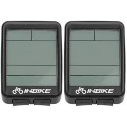 ABOOFAN Ordinateurs de vélo ABOOFAN Lot de 2 compteur de vitesse sans fil avec écran LCD rétro-éclairage multifonction Noir