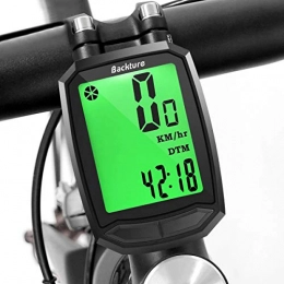 BACKTURE Accessoires BACKTURE Compteur de vélo, Ordinateur de Vélo sans Fil Étanche, Compteur de Vitesse avec Rétroéclairage LCD d'affichage de l'écran pour vélo Realtime Speed Track et Distance (A)