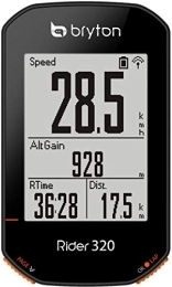 Bryton Accessoires Bryton Compteur de vélo Rider 320 GPS Vitesse, Distance, Calories, Cadence - Noir