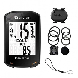 Bryton Ordinateurs de vélo Bryton Rider 15 Neo C avec Capteur de Cadence, Noir BR15NC