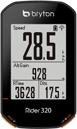 Bryton Ordinateurs de vélo Bryton Rider 320E Compteur de vélo GPS, Écran 2.3", Noir