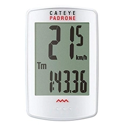 CAT EYE Ordinateurs de vélo Cateye CTPA100WW Compteur Pa100 W Padrone Blanc