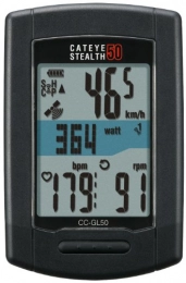 CatEye Ordinateurs de vélo CatEye Stealth 50 CC-GL50 Compteur GPS Noir