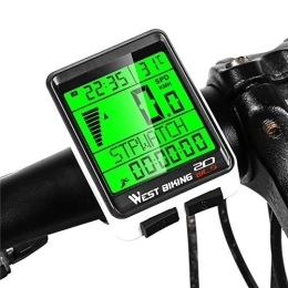 BOEYAA Accessoires Chronomètre sans fil étanche pour vélo de montagne, vélo de route, 5 langues, grand écran multifonction, tachymètre, tachymètre, accessoire de vélo