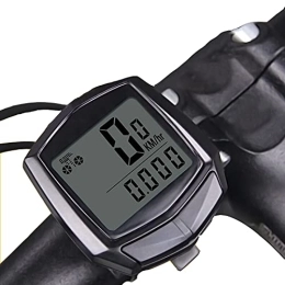 WSXKA Ordinateurs de vélo Compteur de vitesse de vélo, compteur de vélo filaire, compteur kilométrique de vélo étanche avec écran LCD de 1, 5 pouces avec capteur de cadence / vitesse, multifonction, vitesse, kilométrage, temp