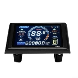 FuBESk Accessoires Compteur de vitesse LCD-S966 pour vélo, écran LCD, compteur kilométrique pour vélo, 24-72 V, écran coloré, panneau de commande pour montage sur guidon, étanche