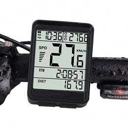Compteur de vélo étanche sans fil LCD Odomètre Compteur de vitesse pour cyclistes/hommes/femmes/adolescents
