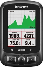 iGPSPORT Accessoires Compteur vélo GPS ANT + Fonction iGPSPORT iGS618E avec la navigation de carte routière IPX7 imperméable à l'eau (afficher en français)