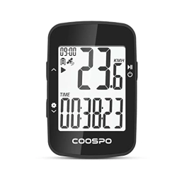 CooSpo Ordinateurs de vélo COOSPO BC26 Compteur Velo sans Fil GPS, Bluetooth 5.0 Ordinateur Vélo GPS Kilométrique Odomètre, Écran LCD rétroéclairé de 2.3 Pouces Compatible avec Strava, Route et VTT