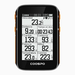 CooSpo Ordinateurs de vélo CooSpo Compteur Vélo GPS sans Fil Compteur de Vitesse de vélo Compteur kilométrique avec écran LCD 2, 4 Pouces Étanche IP67 Prise en Charge Bluetooth 5.0 Ant + 80 Types de données