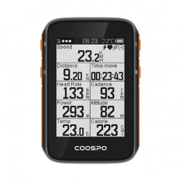 CooSpo Ordinateurs de vélo CooSpo GPS Bike Computer Wireless Navigation Bicycle Speedometer Odometer with 2.4 inch LCD Display Waterproof IP67 Support Bluetooth 5.0 Ant+ 80Kinds of Data