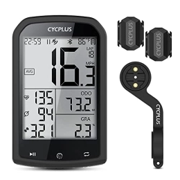 CYCPLUS Accessoires CYCPLUS GPS Ordinateur de vélo avec deux capteurs pour cadence, vitesse et support