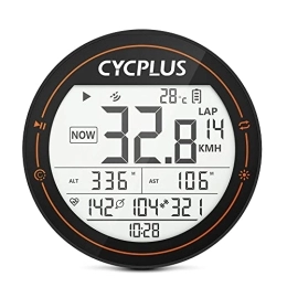 CYCPLUS Ordinateurs de vélo CYCPLUS Ordinateur de vélo GPS - Ordinateur de vélo sans fil étanche IPX6 - Tacho de vélo ANT+ - Ordinateur de vélo sans fil Bluetooth 5.0 - Compatible avec Strava(écriture noire)